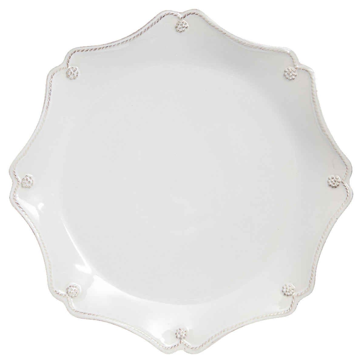 Berry &amp; Thread Whitewash Scallop Charger