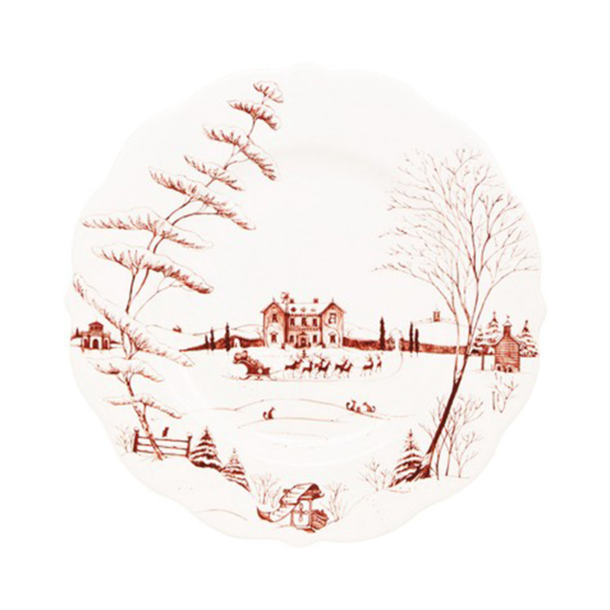 Country Estate Ruby Scallop Dinner Plate