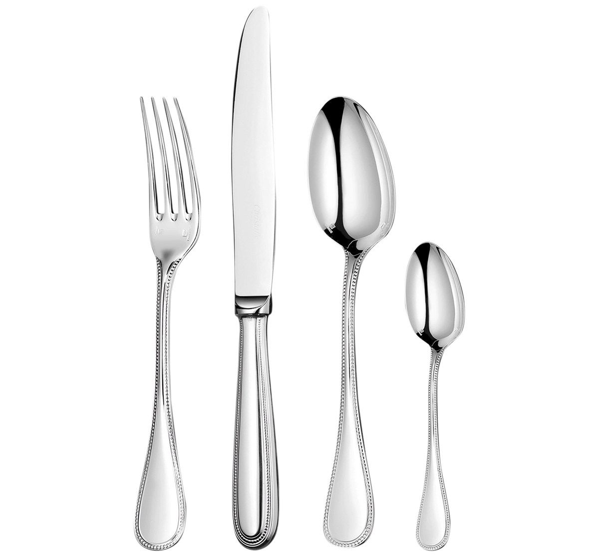 Perles 110-Piece Stainless Steel Flatware Set with Chest