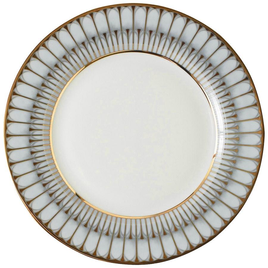 Arcades Grey and Gold Soup Plate