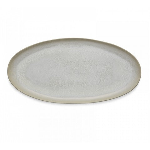 Plume White Pearl Oval Platter