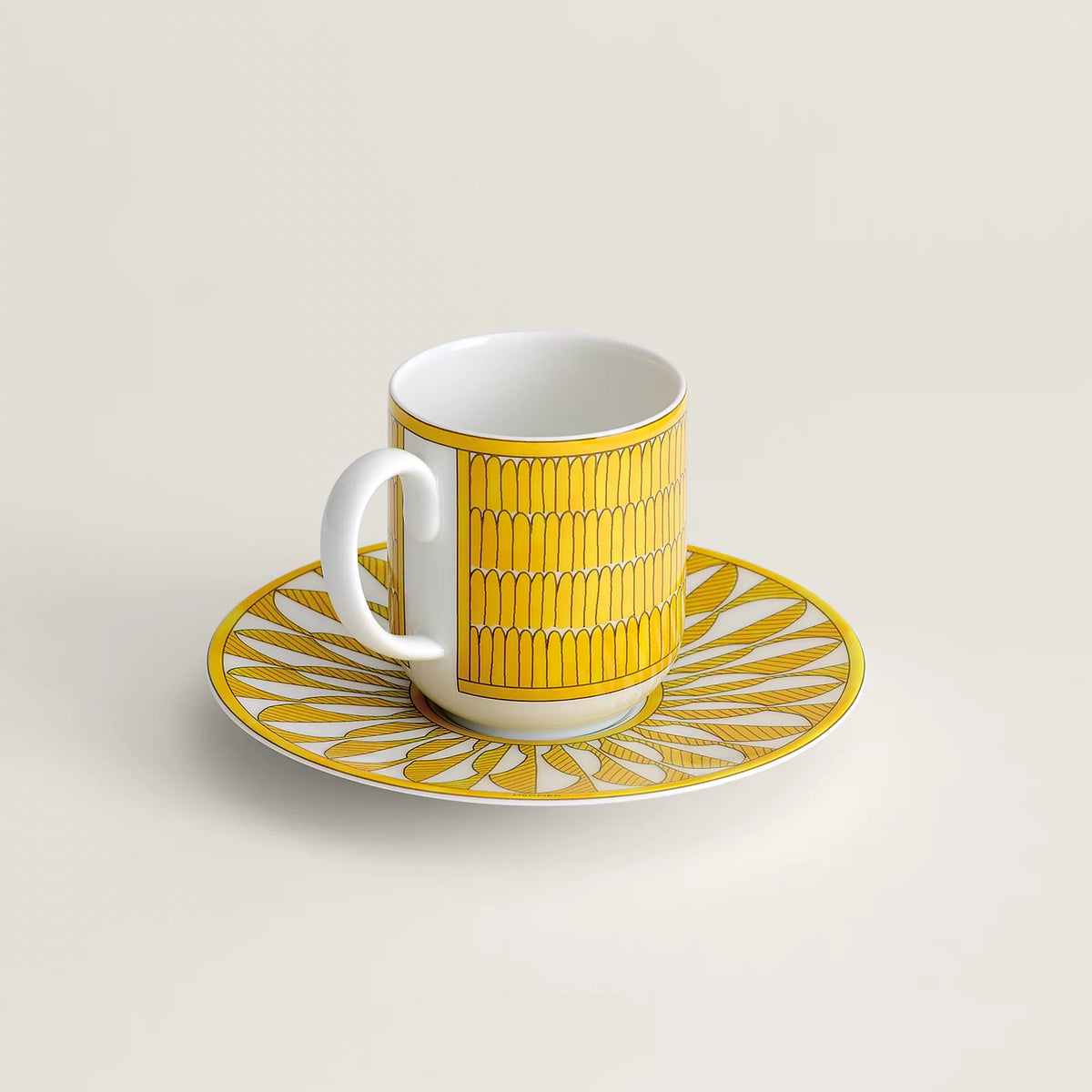 Soleil D&#39;Hermes Coffee Cup and Saucer