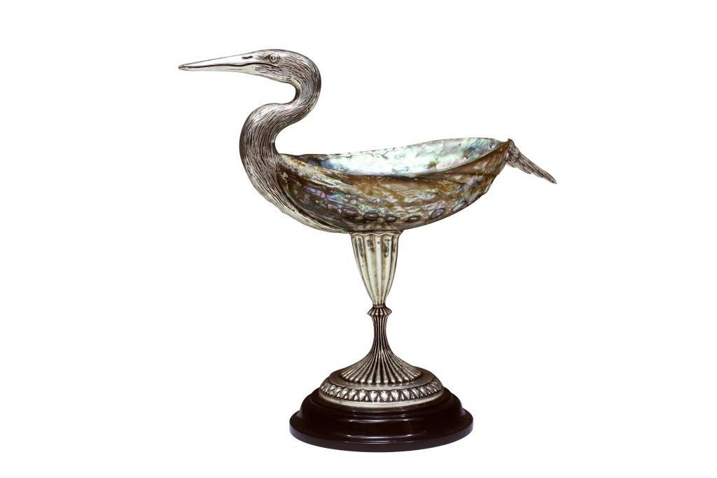 Silver Plated Heron