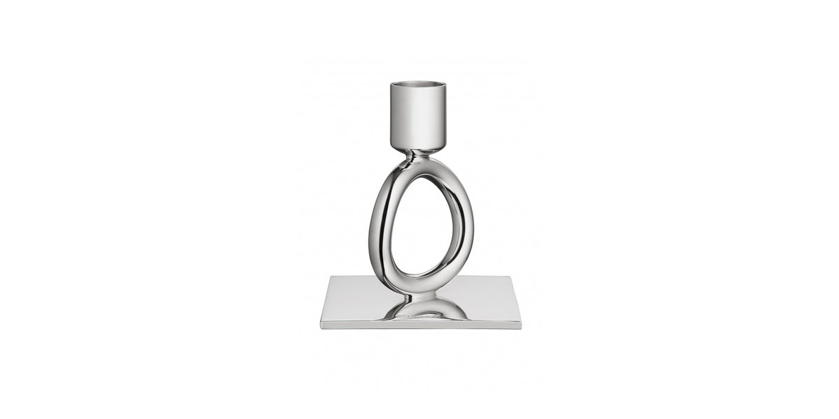 Vertigo Silver Plated Single Ring Candlestick