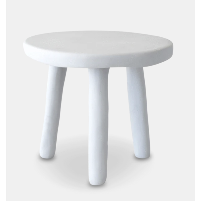 White Milking Stool