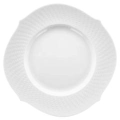 Waves Relief Bisque Dessert Plate