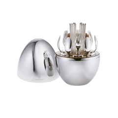 MOOD Asia Silver Plated 24-Piece Flatware Set
