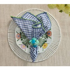 Check Napkin in White, Blue, & Green, Set of 4