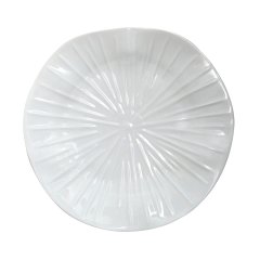 Lotus Porcelain White Dinner Plate