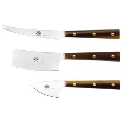 Cheese Knives Resin Horn Handles, Set of 3