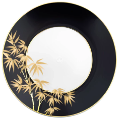 Cosmopolitan Golden Bamboo Large Dinner Plate