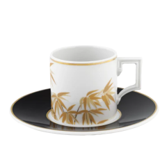 Cosmopolitan Golden Bamboo Espresso Cup & Saucer