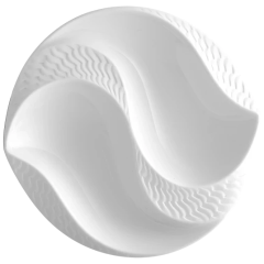 Waves Relief Asia Collection Bisque Sauce Bowl