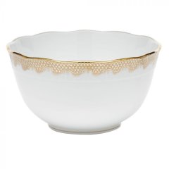 Gold Rim Round Bowl