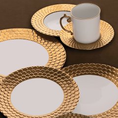 Aegean Gold Espresso Cup and Saucer