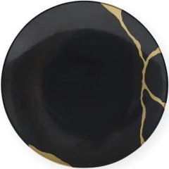 Kintsugi Charbon Salad Plate