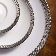 Corde Platinum Small Oval Platter