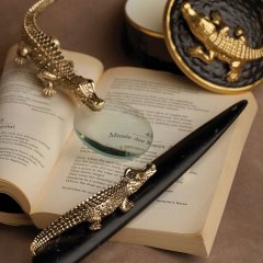 Crocodile Gold Plated Letter Opener