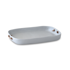 Tray with Leather Handles, Extra Large