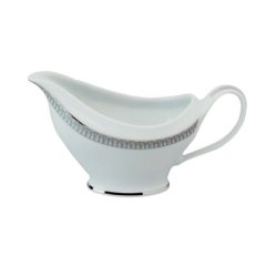 Arcades Grey and Platinum Sauce Boat