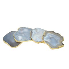 Gnarled Agate Coasters, Set of 4