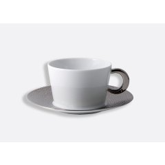 Ecume Platinum Breakfast Cup and Saucer