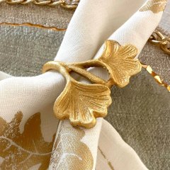 Ginkgo Napkin Ring, Set of 4