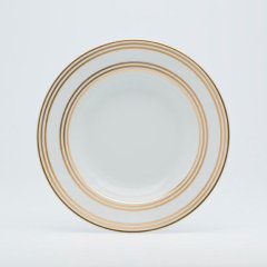 Latitudes Gold Rim Soup Plate