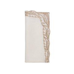 Winding Vines Napkin in White & Natural, Set of 4