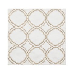 Daydream Napkin in White, Gold & Silver, Set of 4