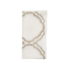 Daydream Napkin in White, Gold & Silver, Set of 4