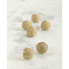 Gold Pave Sphere Place Card Holders, Set of 6