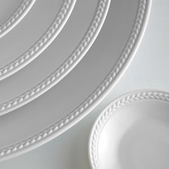 Soie Tressée White Dinner Plate