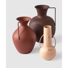 Brown Roman Vases, Set of 3