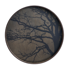 Black Tree Large Wooden Tray