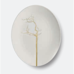 Golden Forrest Oval Plate 12.5"