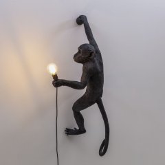 Monkey Lamp Hanging Right Hand - Black