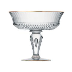 Apollo Footed Bowl Gold Rim