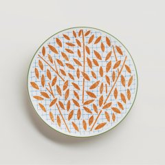 A Walk in the Garden Orange Dessert Plate