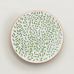 A Walk in the Garden Green Dinner Plate