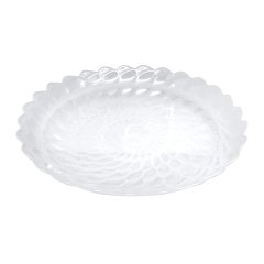 Alabaster White Scallop Rim Bowl