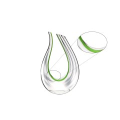 Green Amadeo Crystal Decanter