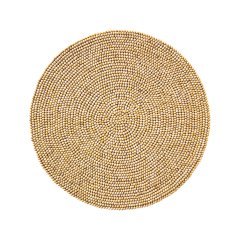 Wood Round Placemat in Natural, Set of 4