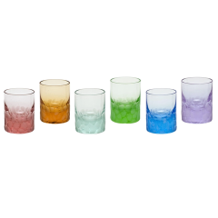 Assorted Pebble Shot Glasses, Set of 6