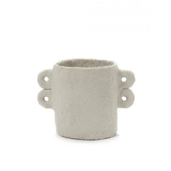 Marie Beige Paper Mache Pot