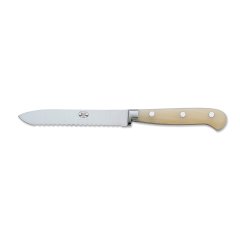 Tomato Knife with White Lucite Handle w/o Block