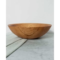 Cherry Round Wood Bowl 15"