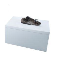 White Jewelry Box with Smokey Quartz