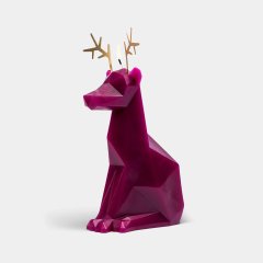 PyroPet Dyri Reindeer Skeleton Candle - Burgundy