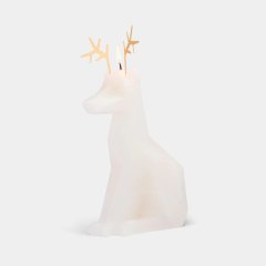 PyroPet Dyri Reindeer Skeleton Candle - White